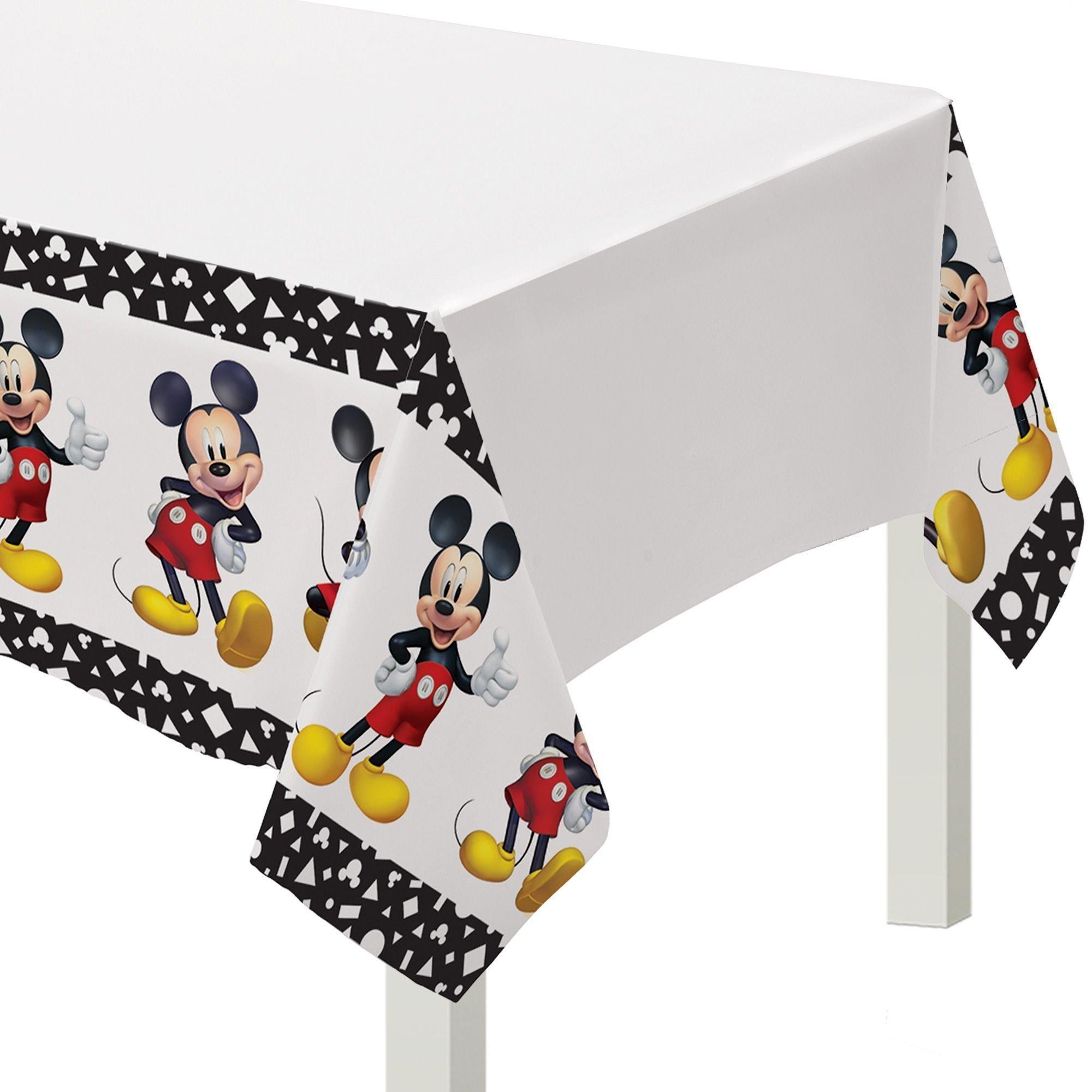 Mickey Mouse Forever Birthday Party Supplies Pack for 8 Guests - Kit Includes Plates, Napkins, Table Cover, Banner Decoration, Honeycomb Swirls, Centerpiece, Favors with Bags & Pinata